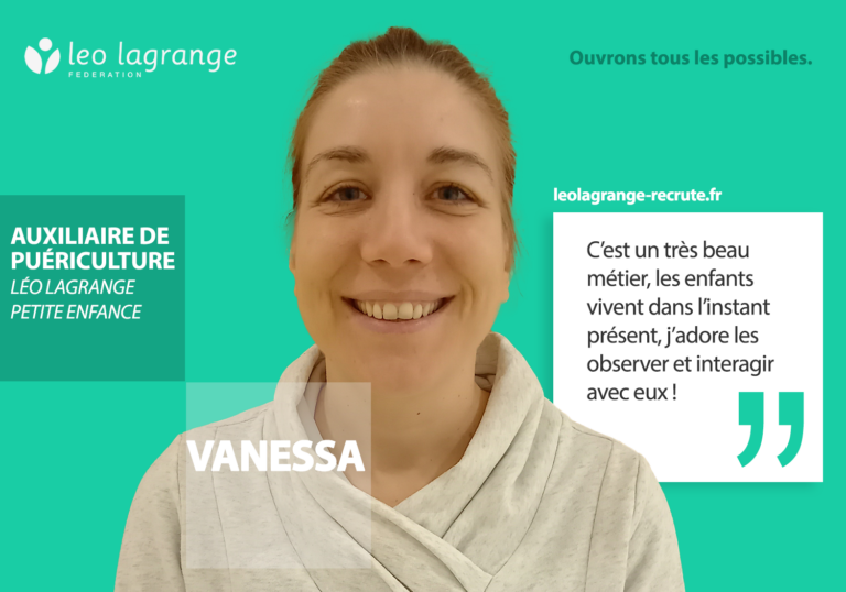 Portrait de Vanessa, auxiliaire de puériculture